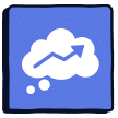 Cloud with chart icon