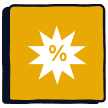 Percent star icon