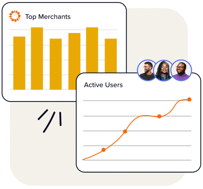 Active Users Chart Graphics